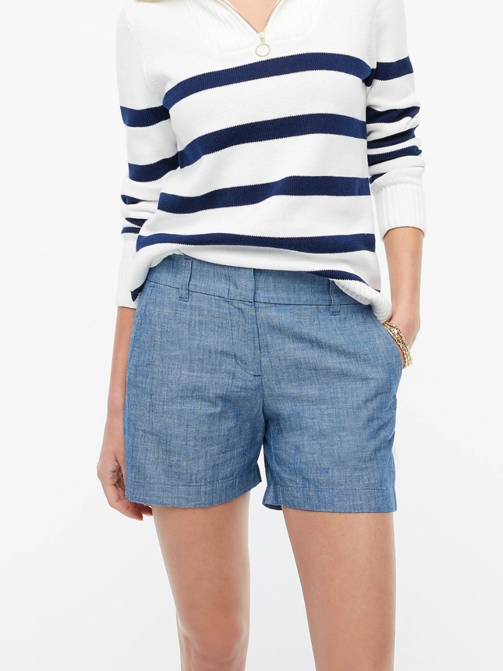 NWT J Crew 100% Cotton 5” Classic Chambray Short